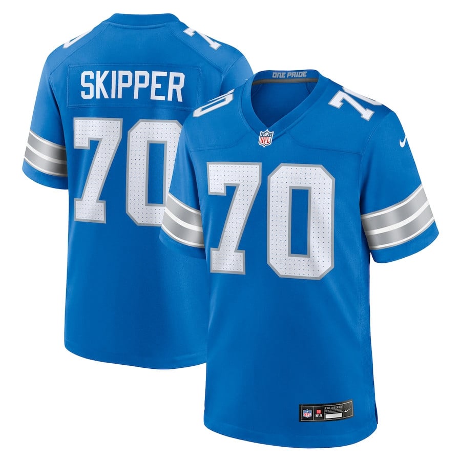 Dan Skipper 70 Detroit Lions Team Game Men Jersey - Blue JS9724 Saliibo