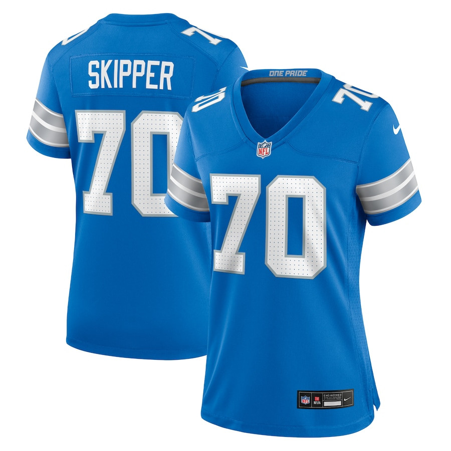 Dan Skipper 70 Detroit Lions Women's Team Game Jersey - Blue JS5619 Saliibo