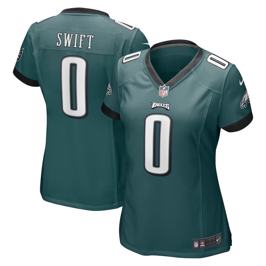 D'Andre Swift 0 Philadelphia Eagles Women's Game Player Jersey - Midnight Green JS4682 Saliibo