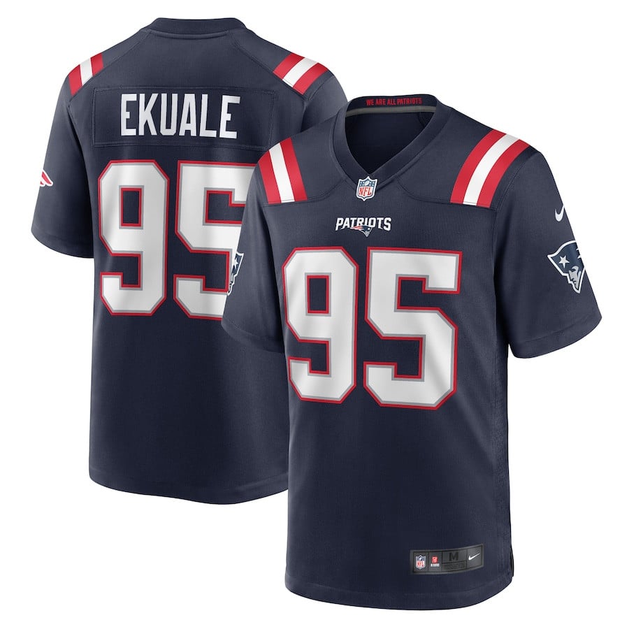 Daniel Ekuale 95 New England Patriots Game Men Jersey - Navy JS9359 Saliibo