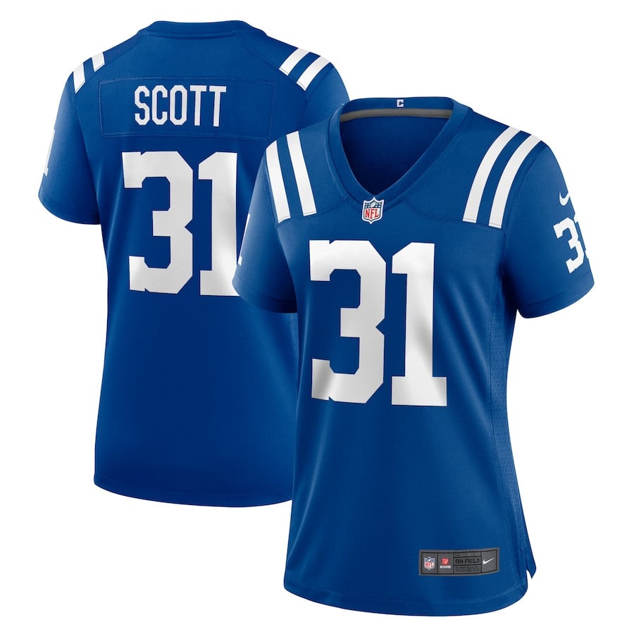 Daniel Scott 31 Indianapolis Colts Women's Game Jersey - Royal JS1908 Saliibo