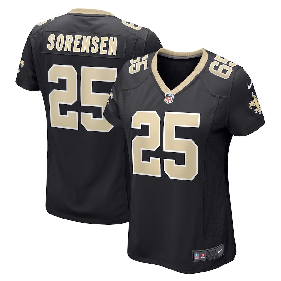 Daniel Sorensen 25 New Orleans Saints Women's Game Jersey - Black JS4992 Saliibo