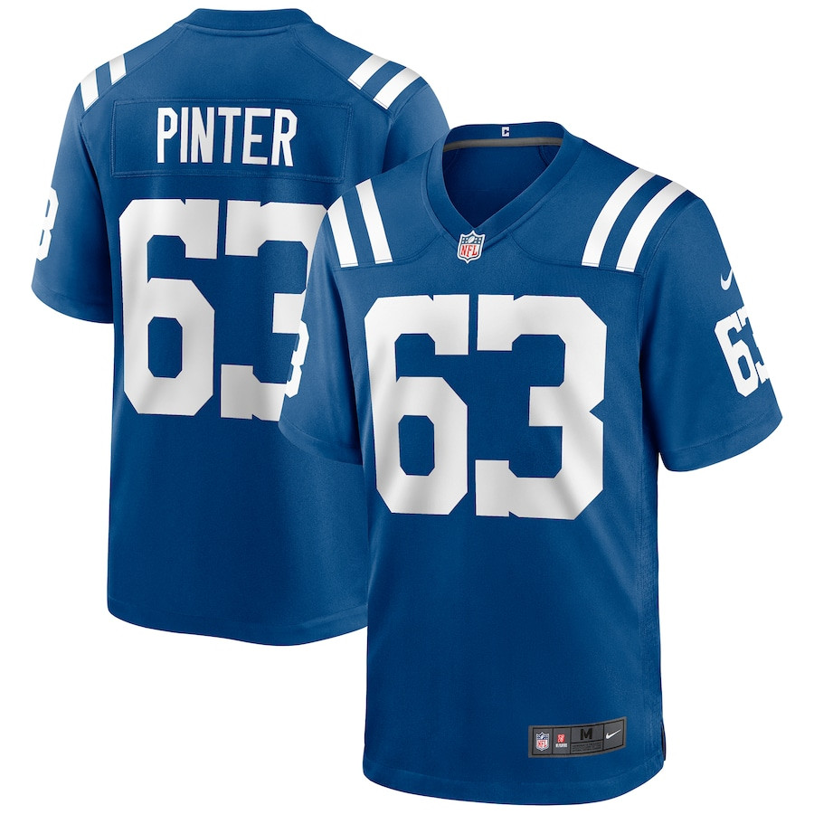 Danny Pinter 63 Indianapolis Colts Men Game Jersey - Royal JS6002 Saliibo