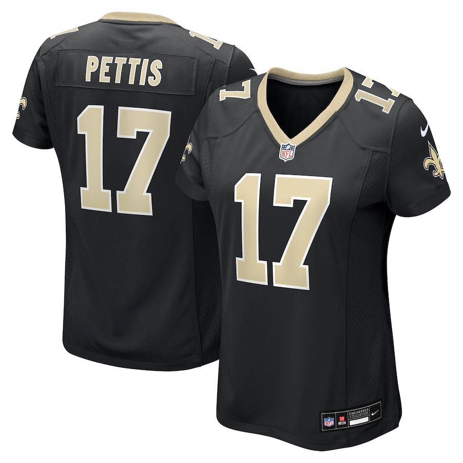 Dante Pettis 17 New Orleans Saints Women's Game Jersey - Black JS2827 Saliibo
