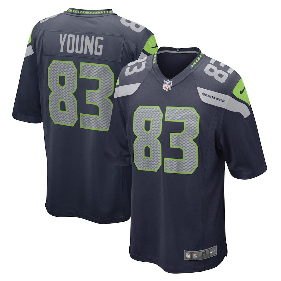 Dareke Young 83 Seattle Seahawks Game Men Jersey - College Navy JS3968 Saliibo