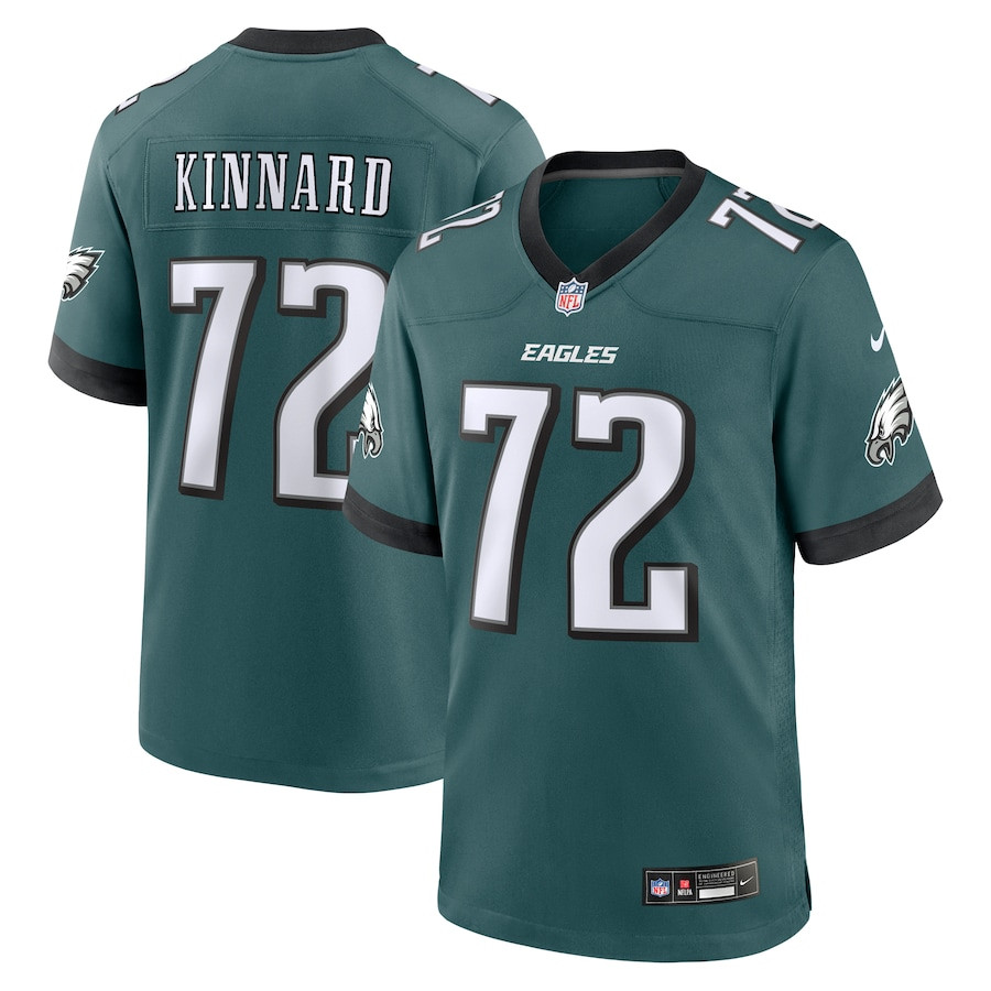 Darian Kinnard 72 Philadelphia Eagles Team Game Men Jersey - Midnight Green JS3211 Saliibo