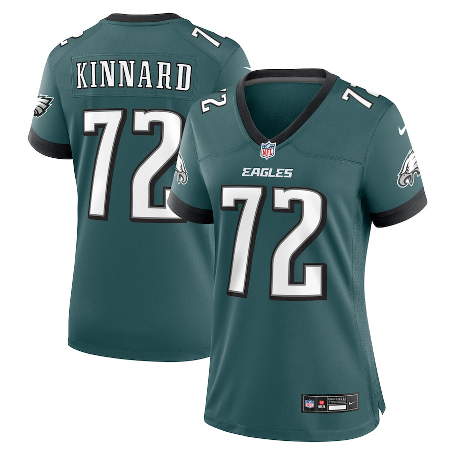 Darian Kinnard 72 Philadelphia Eagles Women Team Game Jersey - Midnight Green JS5651 Saliibo