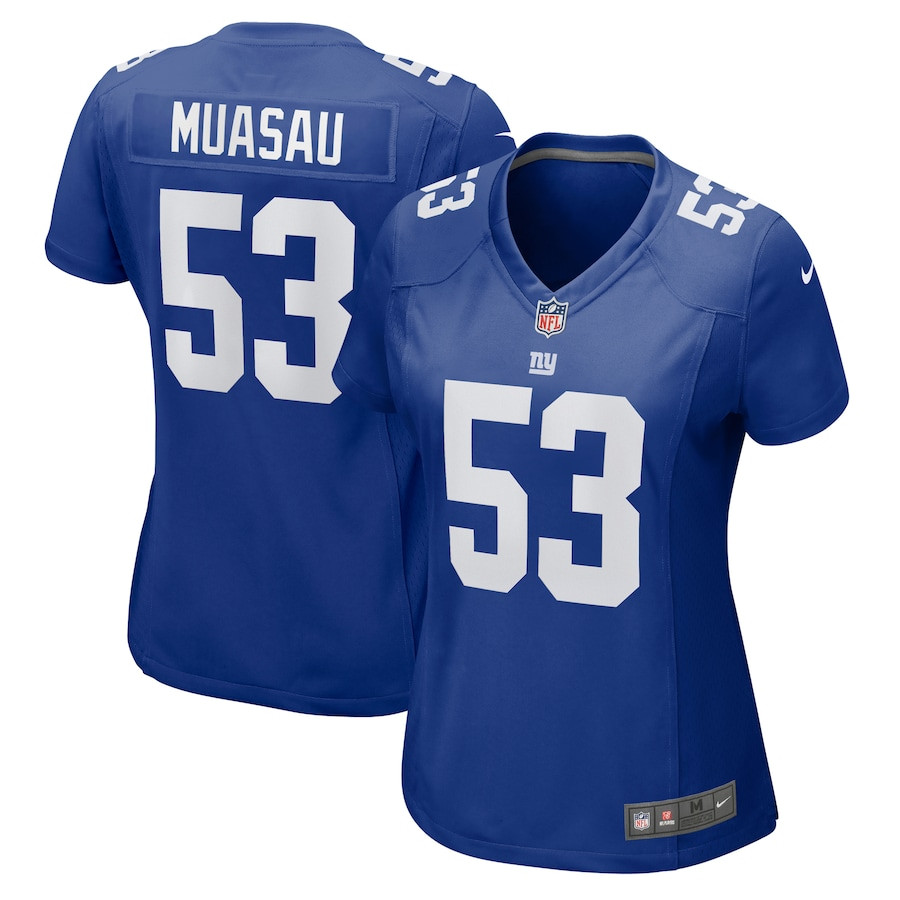 Darius Muasau 53 New York Giants Women's Game Jersey - Royal JS4916 Saliibo