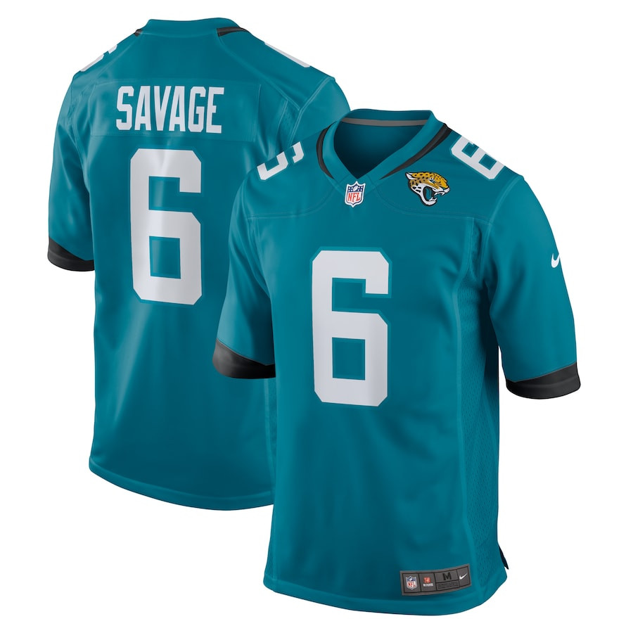 Darnell Savage 6 Jacksonville Jaguars Alternate Game Men Jersey - Teal JS6448 Saliibo