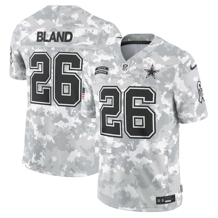 DaRon Bland 26 Dallas Cowboys 2024 Salute to Service Limited Men Jersey - Arctic Camo JS2505 Saliibo