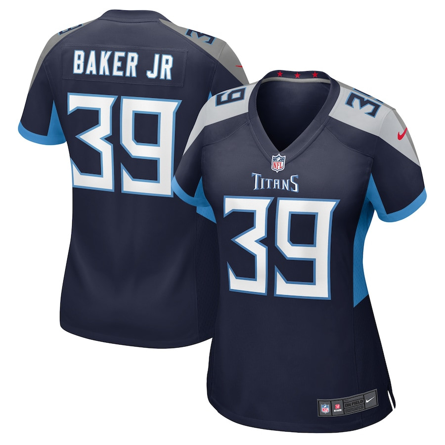 Darrell Baker Jr 39 Tennessee Titans Women's Game Jersey - Navy JS8244 Saliibo