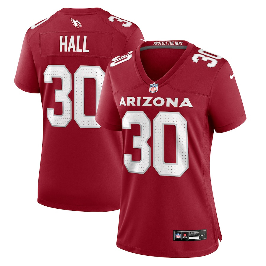 Darren Hall 30 Arizona Cardinals Women's Game Jersey - Cardinal JS1850 Saliibo