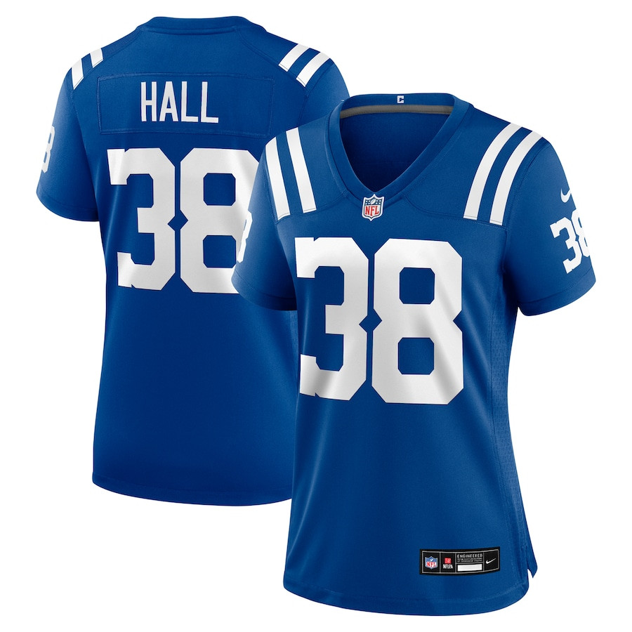 Darren Hall 38 Indianapolis Colts Women's Game Jersey - Royal JS2164 Saliibo