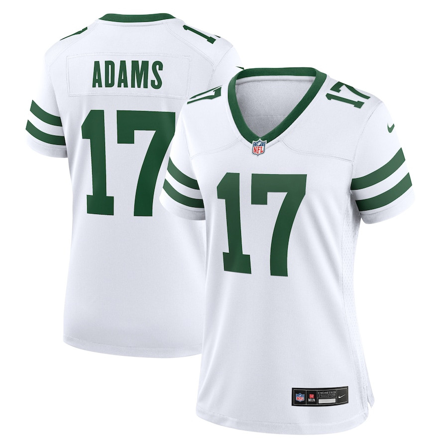 Davante Adams 17 New York Jets Women's Alternate Game Jersey - Legacy White JS3586 Saliibo