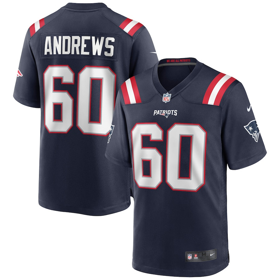 David Andrews 60 New England Patriots Men Game Jersey - Navy JS9386 Saliibo