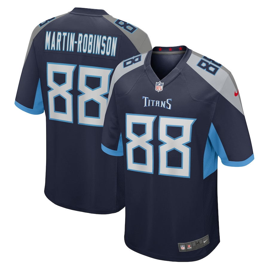 David Martin-Robinson 88 Tennessee Titans Game Men Jersey - Navy JS9381 Saliibo