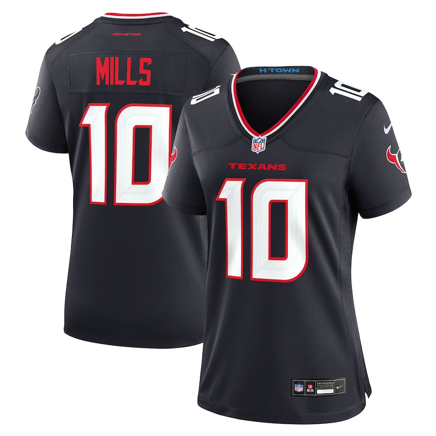 Davis Mills 10 Houston Texans Women's Team Game Jersey - Navy JS7110 Saliibo