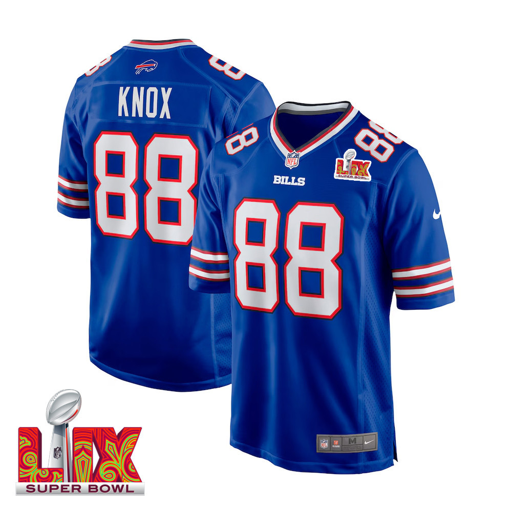 Dawson Knox #88 Buffalo Bills Super Bowl LIX Jersey - Men's - Royal JS6673 Saliibo