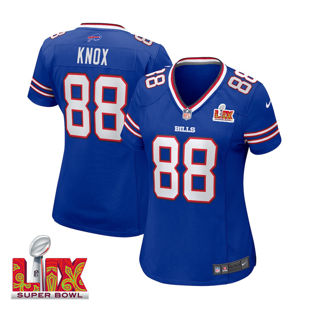 Dawson Knox #88 Buffalo Bills Super Bowl LIX Women's Jersey - Royal JS5234 Saliibo