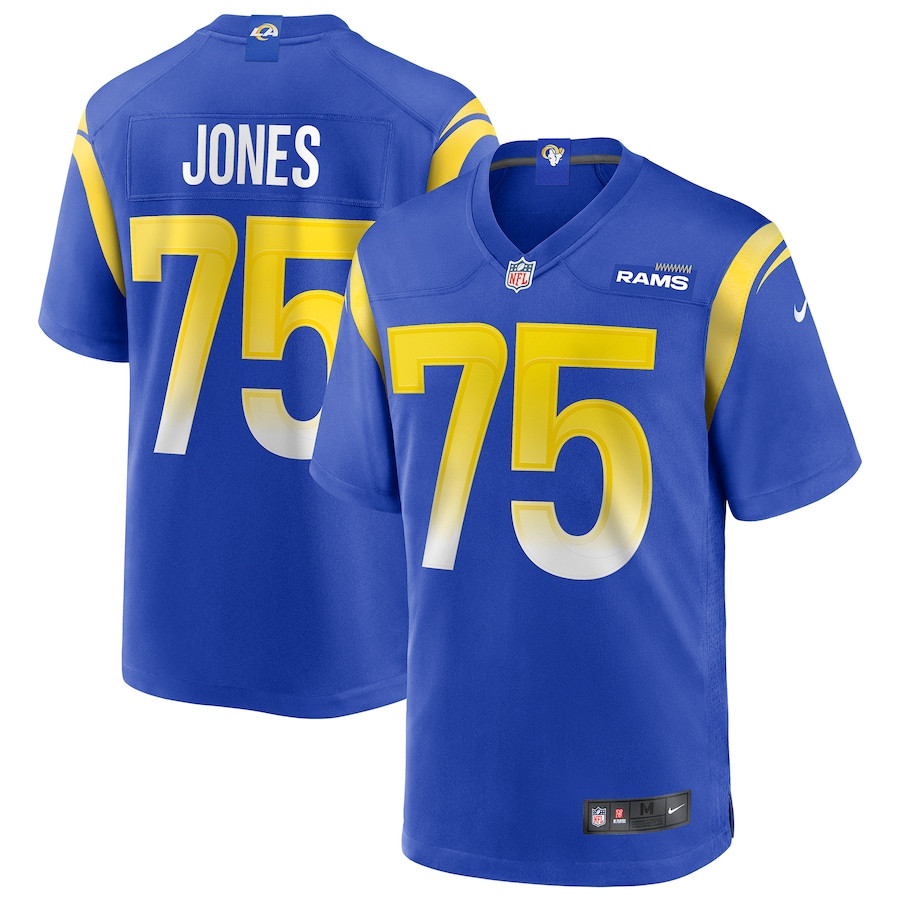 Deacon Jones 75 Los Angeles Rams Men Game Retired Jersey - Royal JS1864 Saliibo