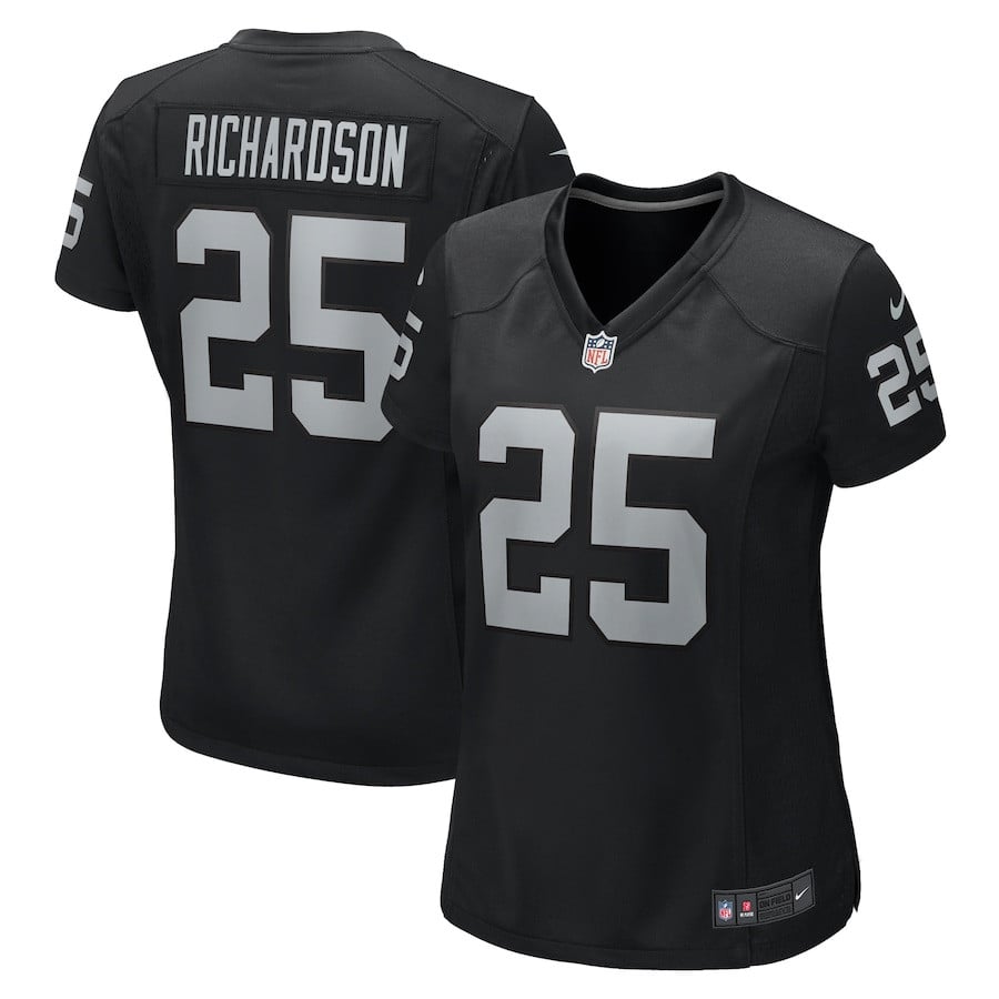 Decamerion Richardson 25 Las Vegas Raiders Women's Team Game Jersey - Black JS9178 Saliibo