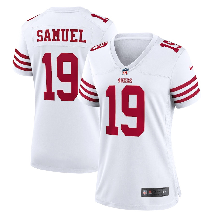 Deebo Samuel 19 San Francisco 49ers Women Jersey - White JS5955 Saliibo