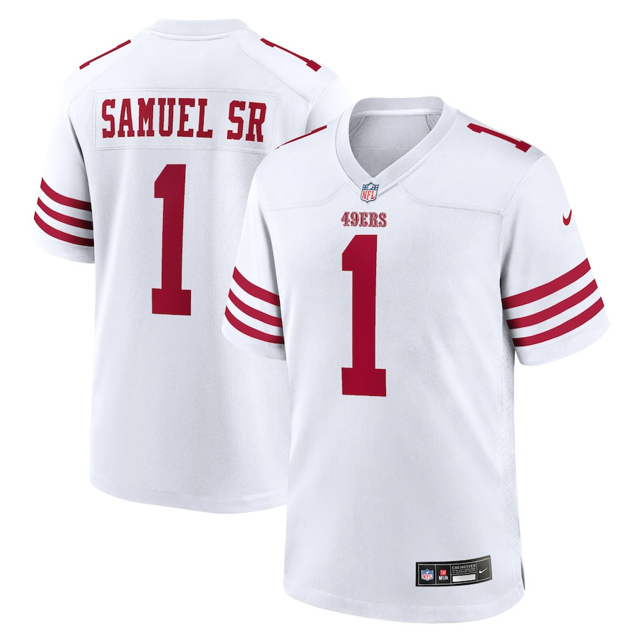 Deebo Samuel Sr 1 San Francisco 49ers Game Men Jersey - White JS6978 Saliibo