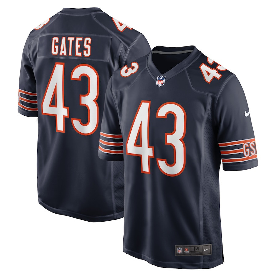 DeMarquis Gates 43 Chicago Bears Game Men Jersey - Navy JS5496 Saliibo