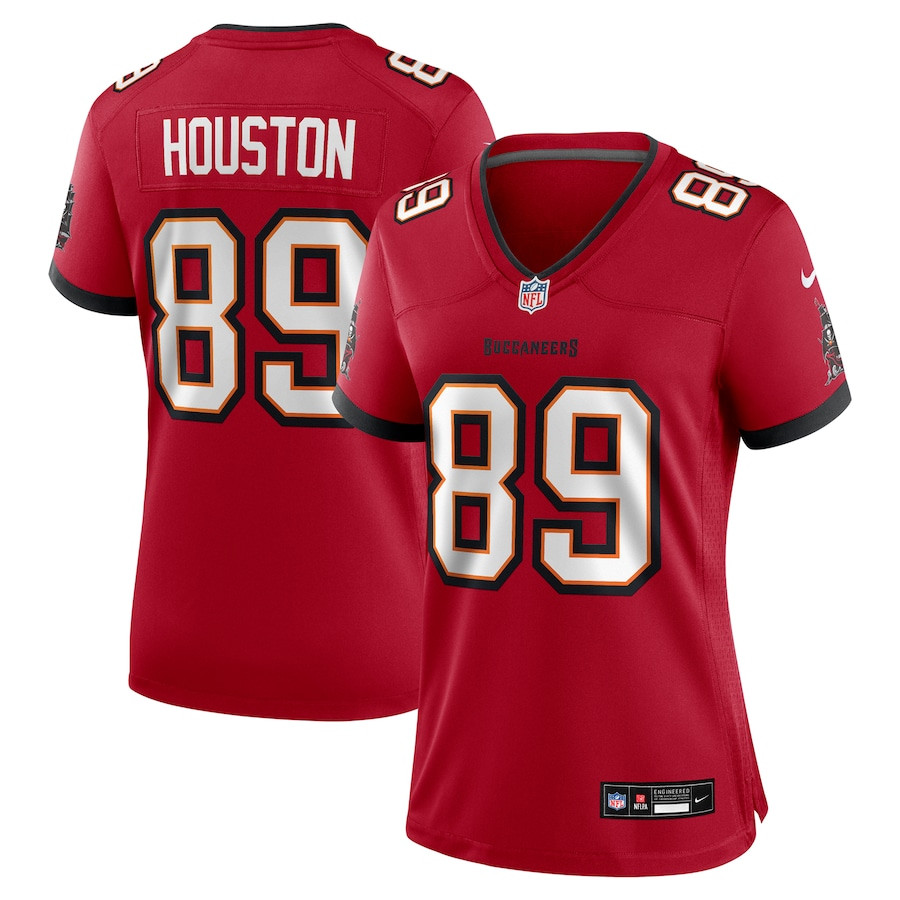 Dennis Houston 89 Tampa Bay Buccaneers Women's Game Jersey - Red JS3463 Saliibo