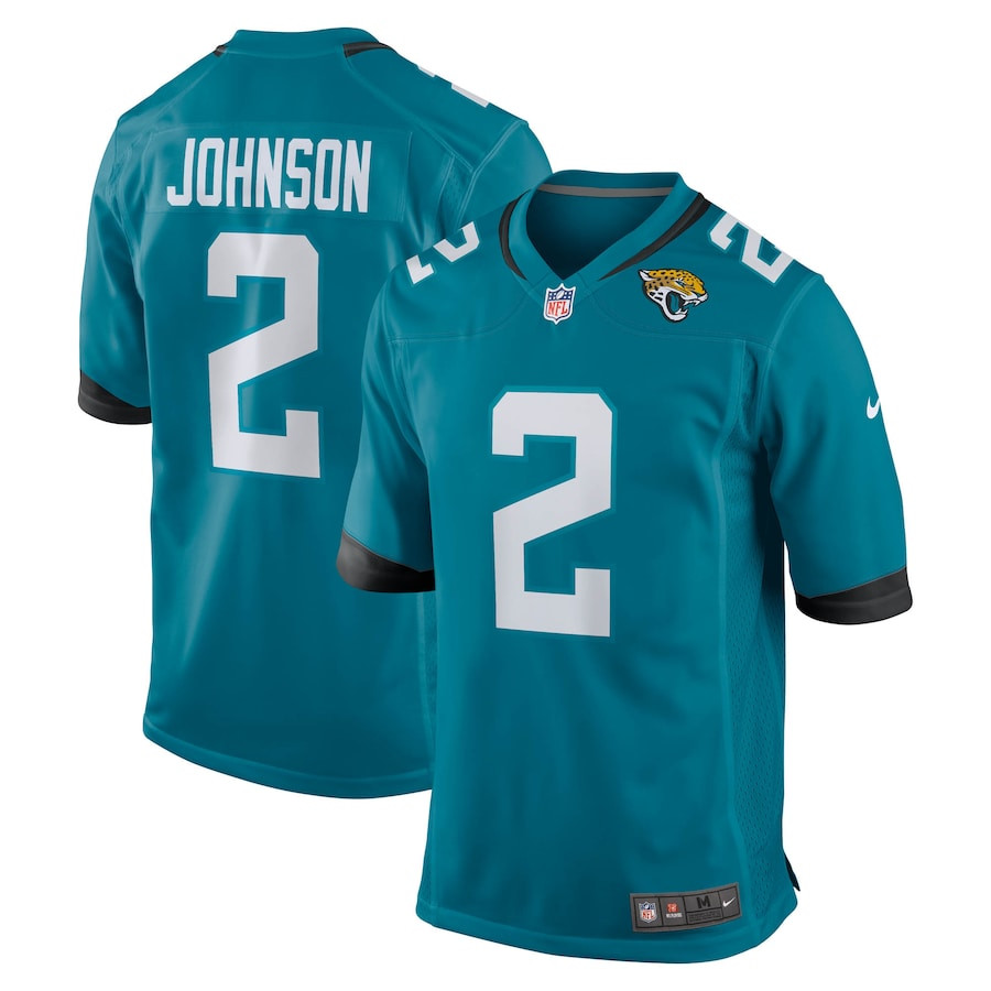 D'Ernest Johnson 2 Jacksonville Jaguars Team Game Men Jersey - Teal JS7705 Saliibo