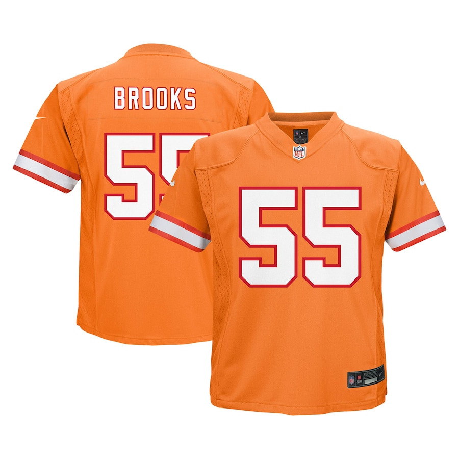 Derrick Brooks 55 Tampa Bay Buccaneers Retired YOUTH Game Jersey - Orange JS6157 Saliibo