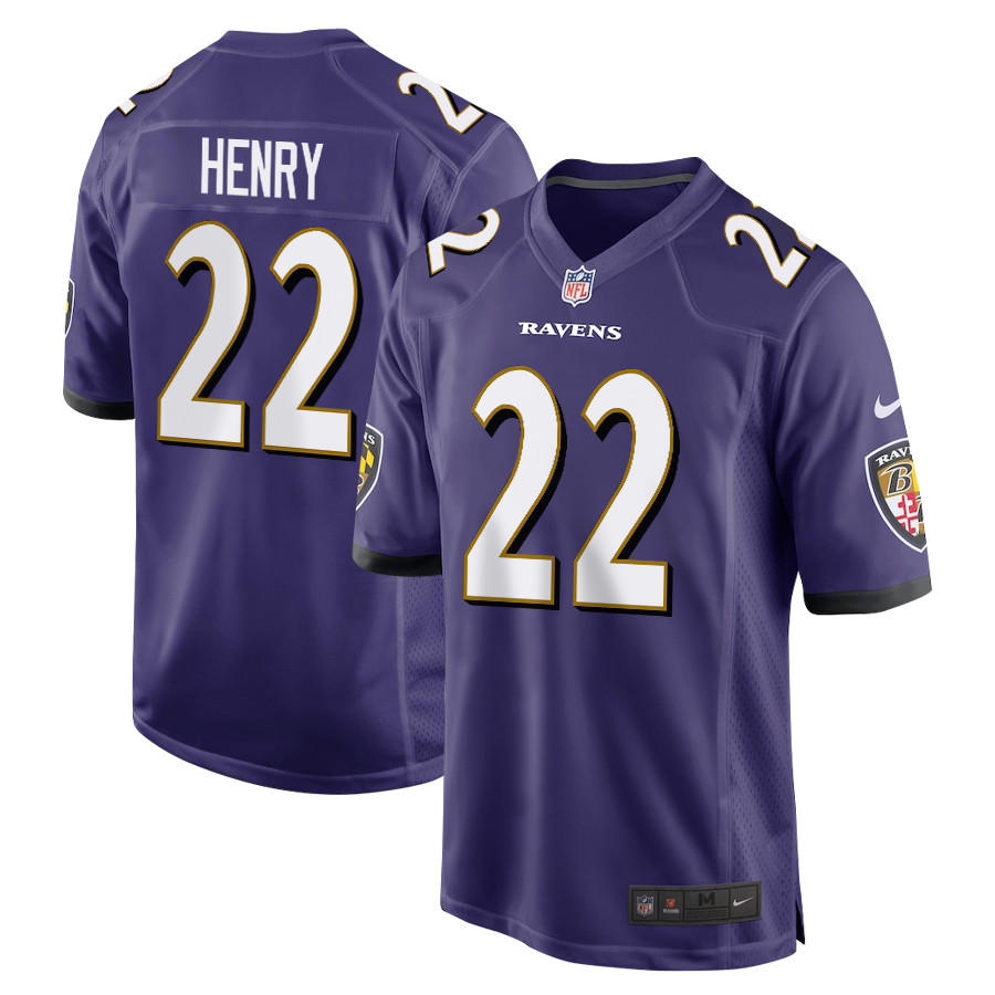 Derrick Henry 22 Baltimore Ravens Game Men Jersey - Purple JS5792 Saliibo