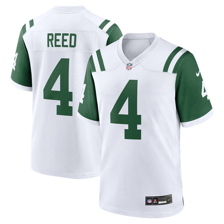 D.J. Reed 4 New York Jets Classic Alternate Game Men Jersey - White JS8407 Saliibo