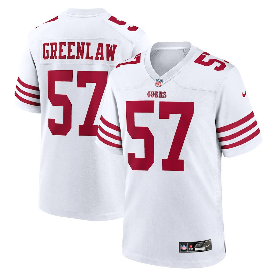 Dre Greenlaw 57 San Francisco 49ers Game Men Jersey - White JS4934 Saliibo