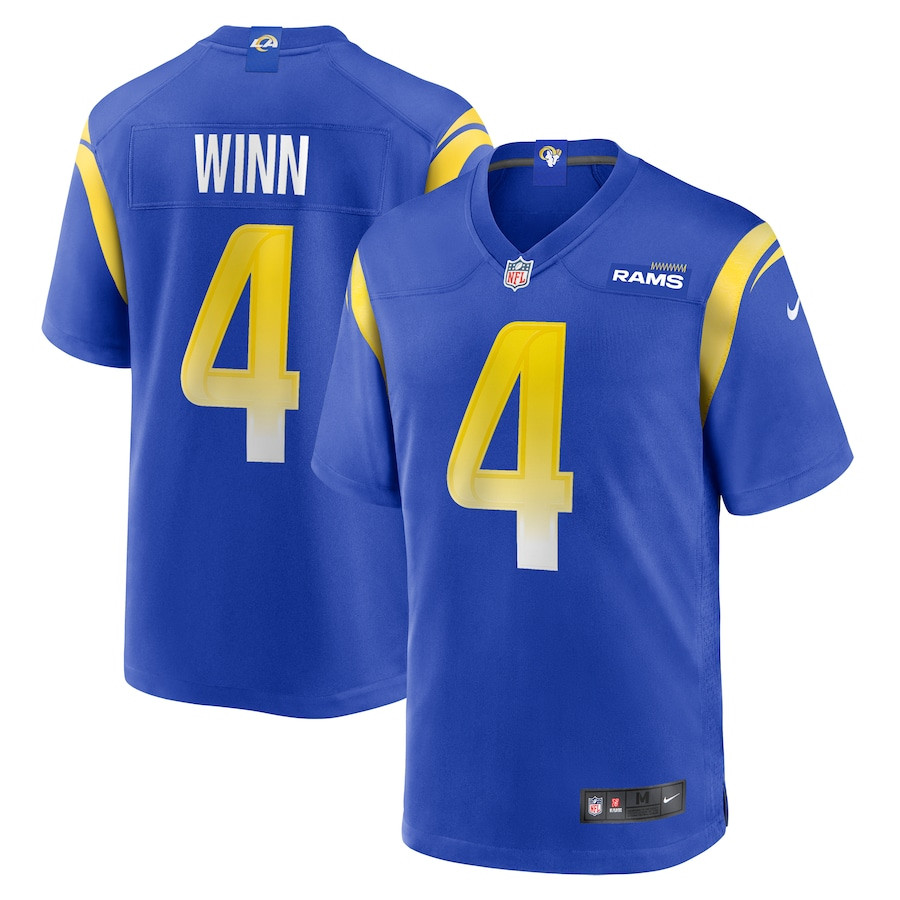 Dresser Winn 4 Los Angeles Rams Team Game Men Jersey - Royal JS3070 Saliibo