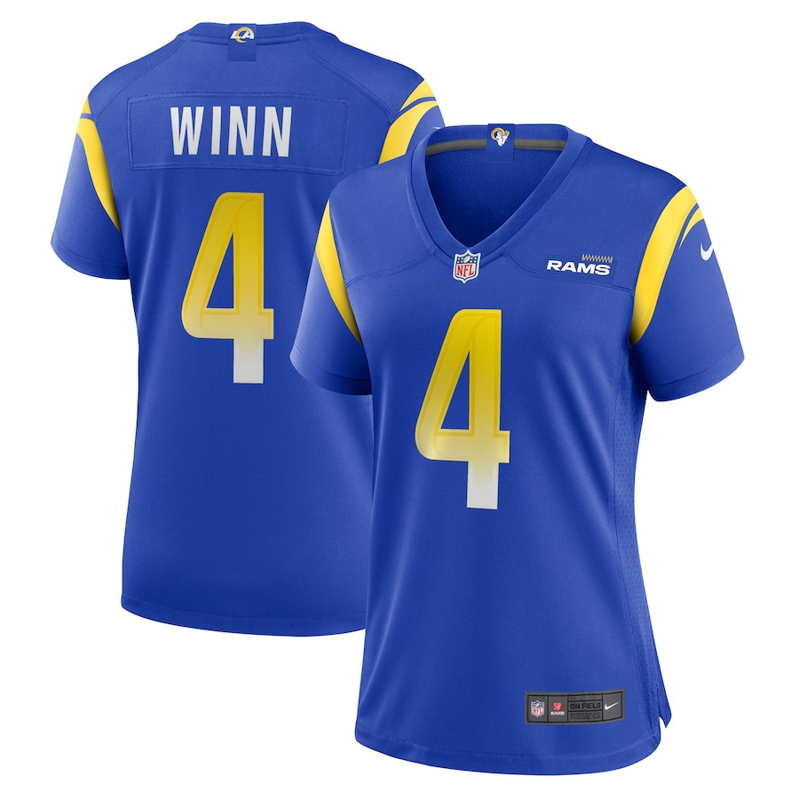 Dresser Winn 4 Los Angeles Rams Women Team Game Jersey - Royal JS5746 Saliibo