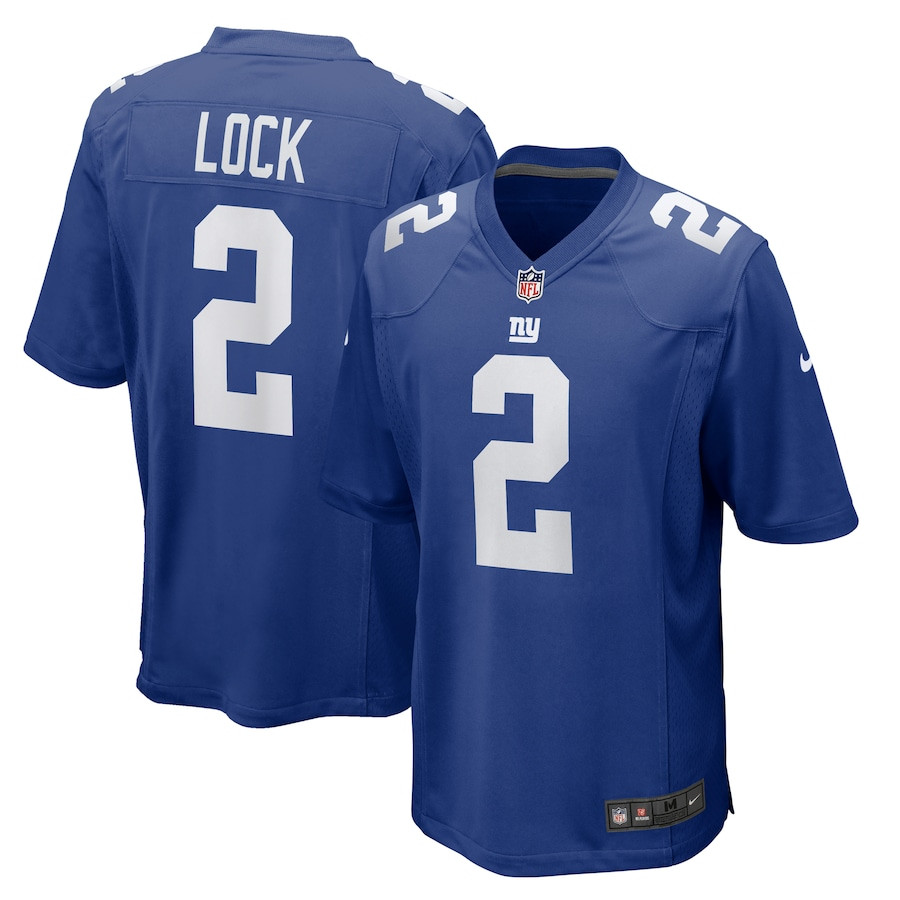 Drew Lock 2 New York Giants Team Game Men Jersey - Royal JS6034 Saliibo