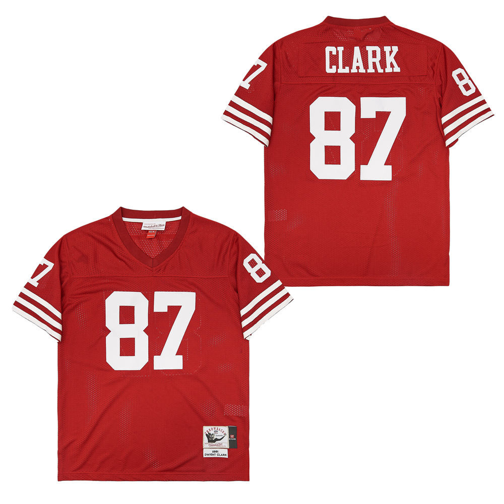 Dwight Clark 87 San Francisco 49ers Throwback Men Jersey - Red JS1482 Saliibo