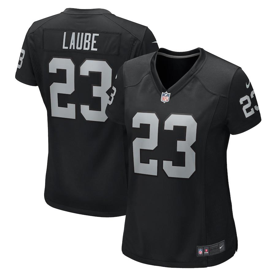 Dylan Laube 23 Las Vegas Raiders Women's Team Game Jersey - Black JS1261 Saliibo