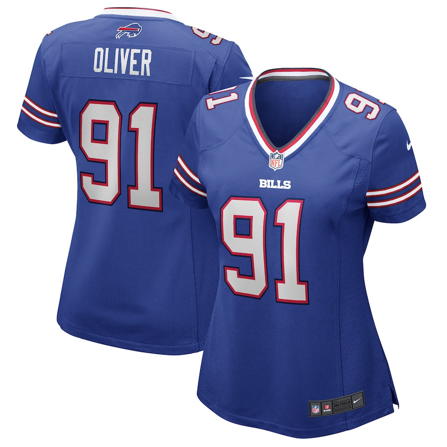 Ed Oliver 91 Buffalo Bills Women Game Jersey - Royal JS1675 Saliibo