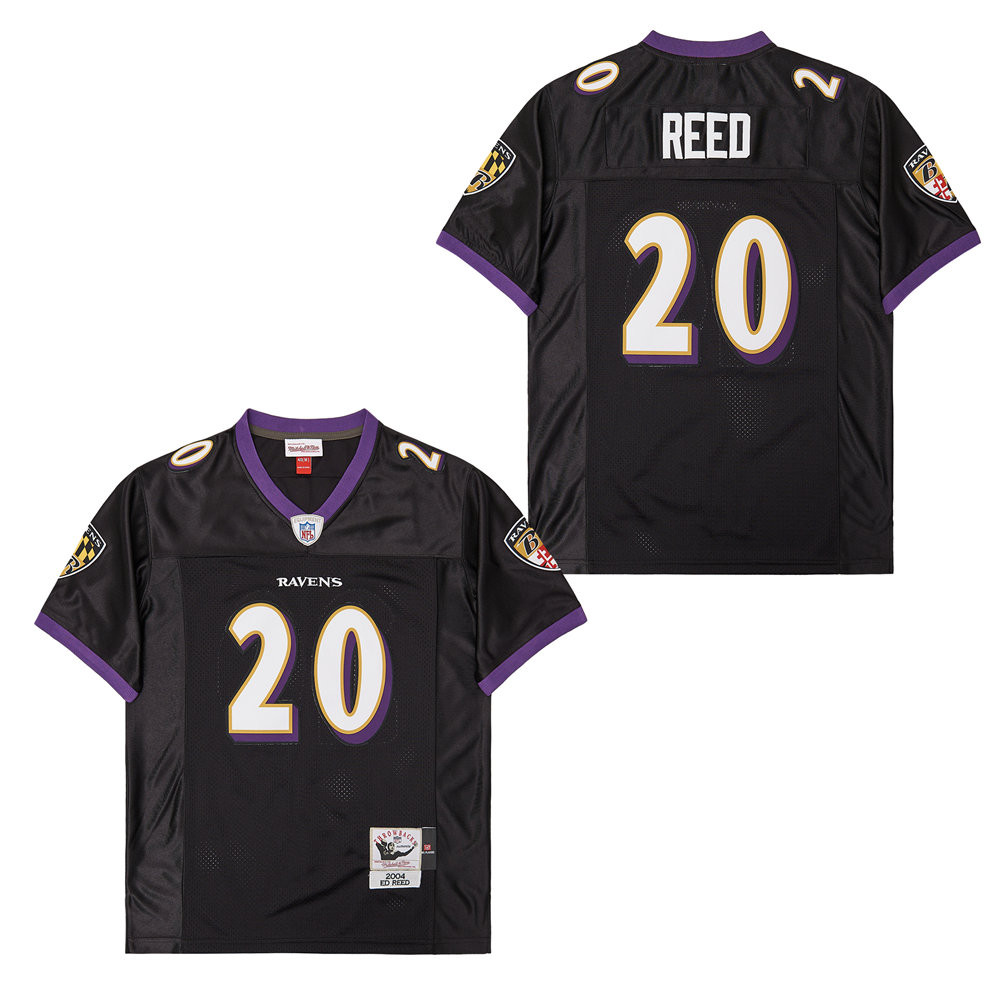 Ed Reed 20 Baltimore Ravens Throwback Men Jersey - Black JS6366 Saliibo
