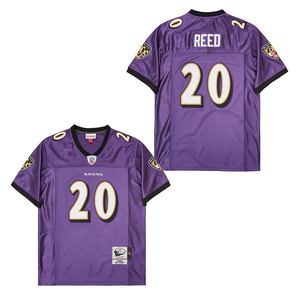 Ed Reed 20 Baltimore Ravens Throwback Men Jersey - Purple JS7527 Saliibo