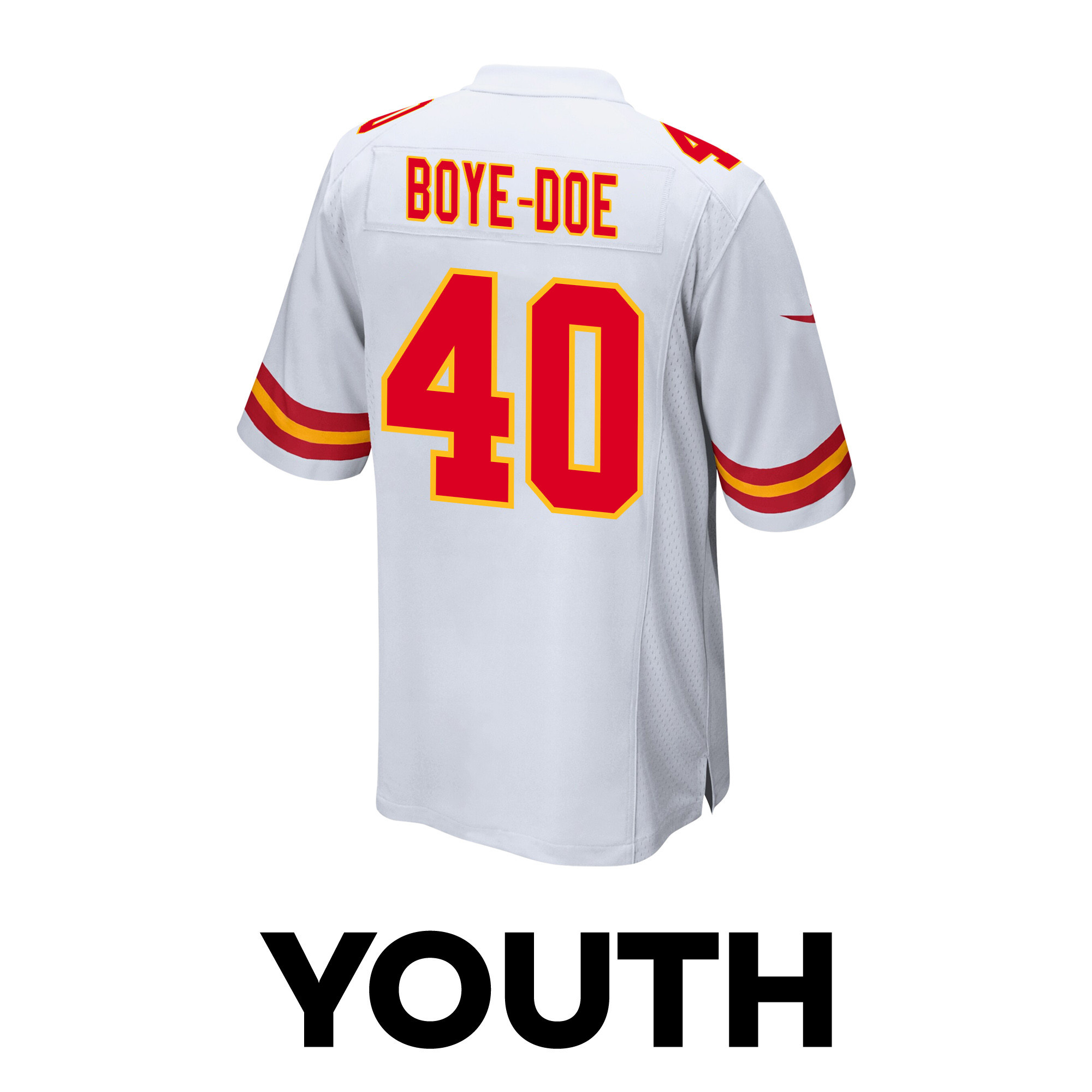 Ekow Boye-Doe 40 Kansas City Chiefs Super Bowl LVIII Champions 4X Game YOUTH Jersey - White JS6277 Saliibo - Image 3