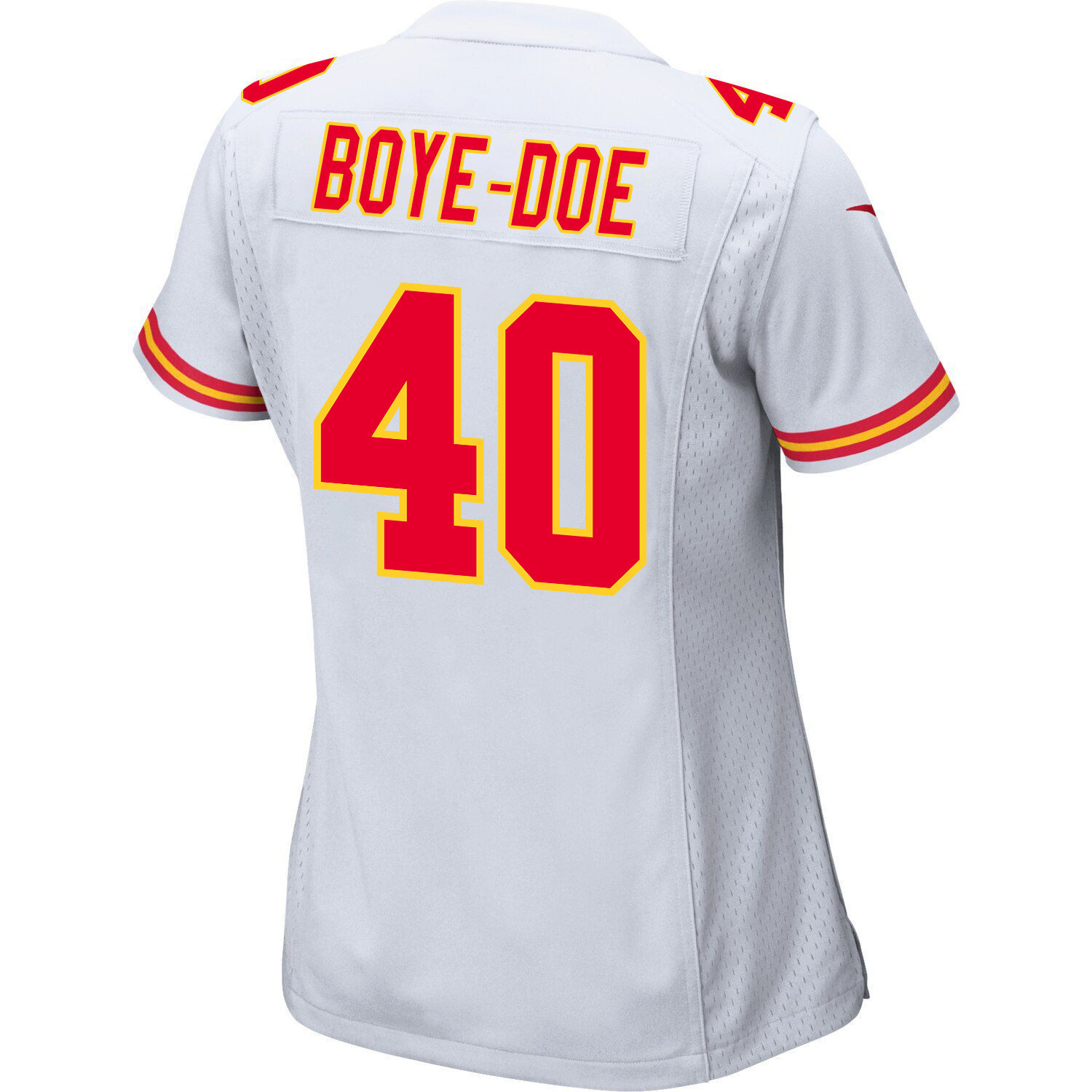 Ekow Boye-Doe 40 Kansas City Chiefs Super Bowl LVIII Patch Game Women Jersey - White JS8492 Saliibo - Image 3