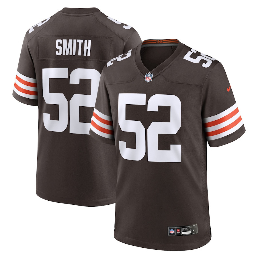 Elerson Smith 52 Cleveland Browns Team Game Men Jersey - Brown JS9204 Saliibo