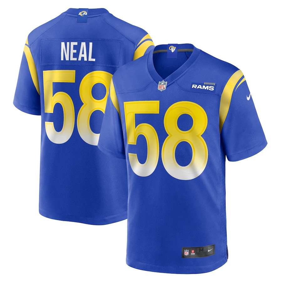Eli Neal 58 Los Angeles Rams Game Men Jersey - Royal JS6232 Saliibo