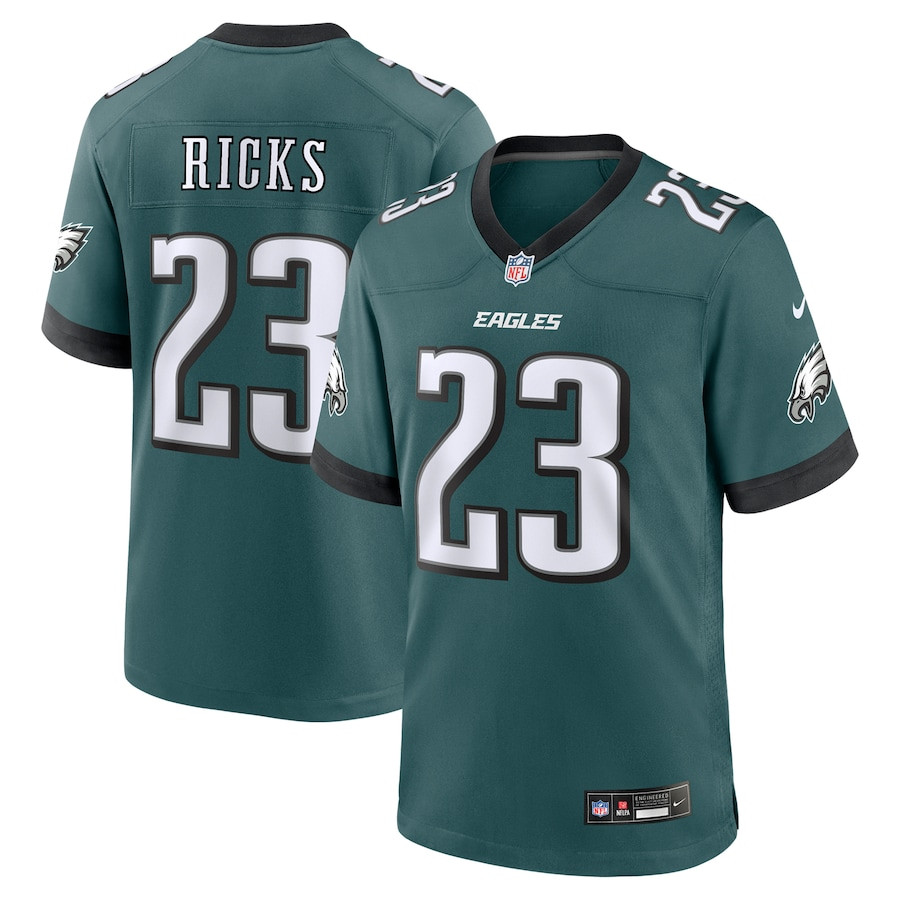 Eli Ricks 23 Philadelphia Eagles Team Game Men Jersey - Midnight Green JS4044 Saliibo