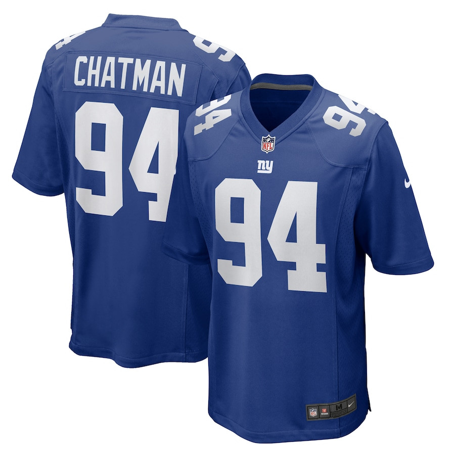 Elijah Chatman 94 New York Giants Team Game Men Jersey - Royal JS6080 Saliibo