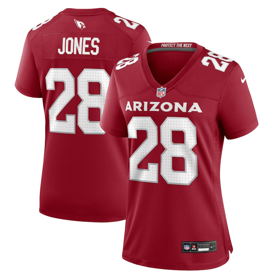 Elijah Jones 28 Arizona Cardinals Women's Game Jersey - Cardinal JS4295 Saliibo