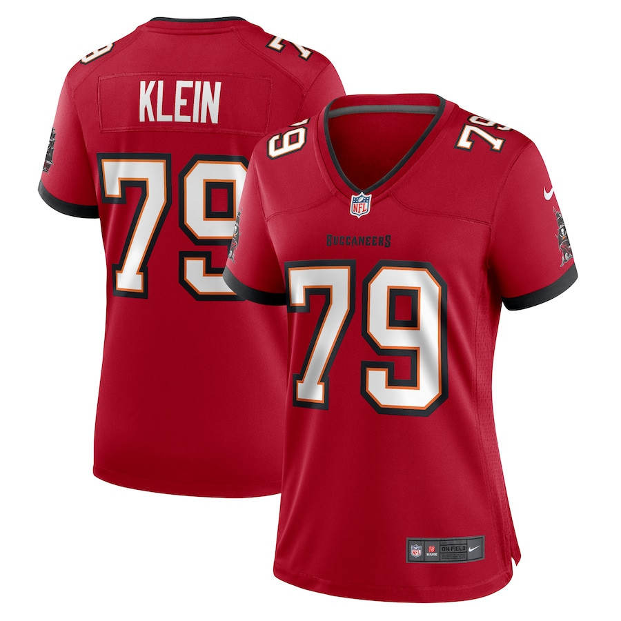 Elijah Klein 79 Tampa Bay Buccaneers Game Women Jersey - Red JS2185 Saliibo
